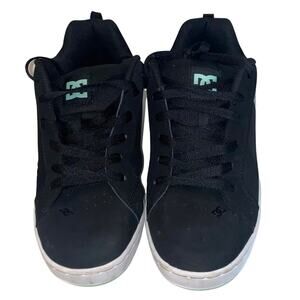 DC Shoes Court Graffik Women’s Sneakers Black Mint Green Size 10 skater goth emo